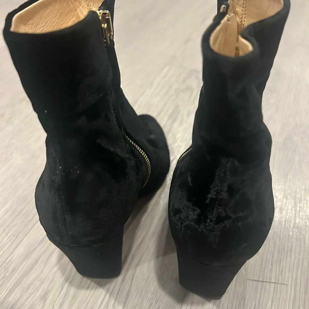 Marion Parke Ditto Velvet Cap Toe High Heeled Bootie Size 37